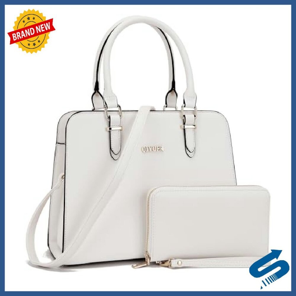 Top Handle Satchel Purse & Wallet Set Work Tote Bag 2pc - Picture 8 of 8